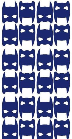 Pöm le Bonhomme Stickers Muraux Masques Bleu P M Le Bonhomme Stickers Muraux