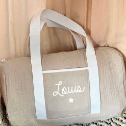 Oh la la Paris Sac Week-End Personnalisable Beige - Oh La La Paris Cadeaux De Naissance Personnalis S