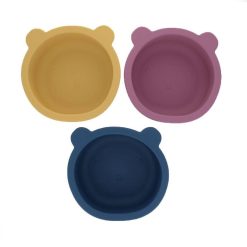 Petit Toi Bol Ours Silicone Bleu - Petit Toi Assiettes, Bols