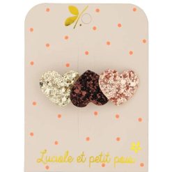 Luciole et Petit Pois Barrette 3 Coeurs Multi - Luciole Et Petit Pois Accessoires Cheveux