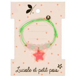 Luciole et Petit Pois Bracelet Cordon Lastique Vert Fluo - Luciole Et Petit Pois Bijoux Enfants