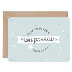 Zü Carte "Veux-Tu Devenir Mon Parrain" - Z Id Es Cadeaux De Naissance