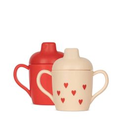 Konges Slojd Tasses Apprentissage Coeur Rouge - Konges Sl Jd Tasses D'Apprentissage, Gobelets, Verres