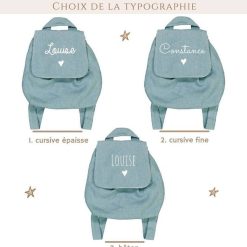 Oh la la Paris Sac Dos Lin Menthe - Oh La La Paris Cadeaux De Naissance Personnalis S