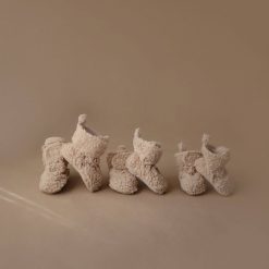 Mushie Chaussons B B Sherpa Beige - Mushie Id Es Cadeaux De Naissance