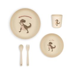 Konges Slojd Set Repas Dinos - Konges Slojd Tasses D'Apprentissage, Gobelets, Verres