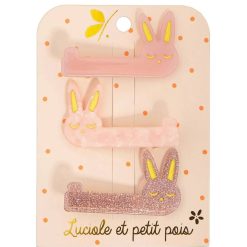 Luciole et Petit Pois Barrettes Trio Lapin Nacre - Luciole Et Petit Pois Accessoires Cheveux