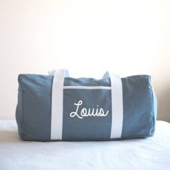 Oh la la Paris Sac Week-End Personnalisable Bleu Gris - Oh La La Paris Cadeaux De Naissance Personnalis S