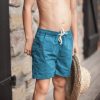 Marlot Paris Short De Bain Palmiers Bleu - Marlot Paris Maillots De Bain