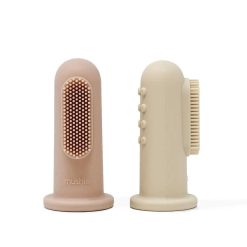 Mushie Brosse Dents Doigts Sand/Blush - Mushie Cosm Tiques Enfant