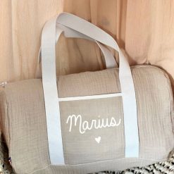 Oh la la Paris Sac Week-End Personnalisable Beige - Oh La La Paris Cadeaux De Naissance Personnalis S