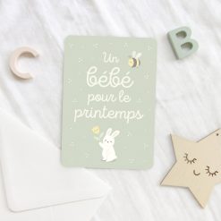 Zü Carte Un B B Pour Le Printemps Z Id Es Cadeaux De Naissance