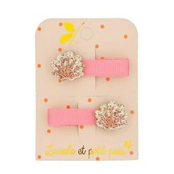 Luciole et Petit Pois Duo De Barrettes Coquillages Roses - Luciole Et Petit Pois Accessoires Cheveux