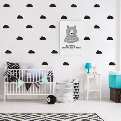 Pöm le Bonhomme Stickers Muraux Nuages Noir P M Le Bonhomme Stickers Muraux