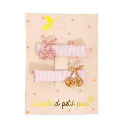 Luciole et Petit Pois Barrettes Mini Cerises - Luciole Et Petit Pois Accessoires Cheveux