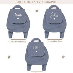 Oh la la Paris Sac Dos Personnalisable Bleu Gris Cadeaux De Naissance Personnalis S