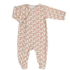 Bonjour Little Combinaison B B Day Et Night Velours Californian Poppy - Bonjour Little Pyjamas- Bodys