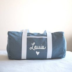 Oh la la Paris Sac Week-End Personnalisable Bleu Gris - Oh La La Paris Cadeaux De Naissance Personnalis S