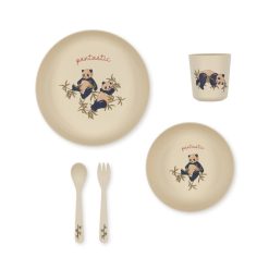 Konges Slojd Set Repas Panda -Konges Slojd Tasses D'Apprentissage, Gobelets, Verres