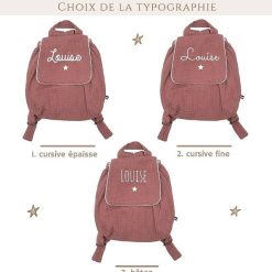 Oh la la Paris Sac Personnalisable Double Gaze Vieux Rose - Oh La La Paris Cadeaux De Naissance Personnalis S