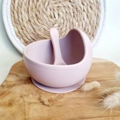 Rammelaartje Bol En Silicone Ventouse Cuill Re Rose Clair - Rammeltaartje Id Es Cadeaux De Naissance