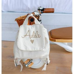 Oh la la Paris Sac Dos Personnalisable Lin Beige - Oh La La Paris Cadeaux De Naissance Personnalis S