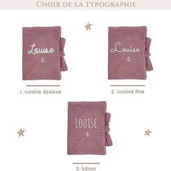 Oh la la Paris Prot Ge Carnet De Sant Personnalisable Lin Vieux Rose - Oh La La Paris Id Es Cadeaux De Naissance