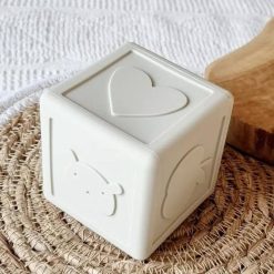 Rammelaartje Cube Montessori Silicone Gris - Rammelaartje Id Es Cadeaux De Naissance