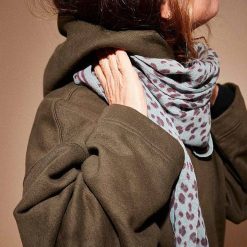 Gabrielle Paris Foulard Laine L Opard Acier - Gabrielle Paris Foulards