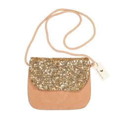 Luciole et Petit Pois Sac Velours Sequins Dor S - Luciole Et Petit Pois Cartables, Sacs Dos, Bananes