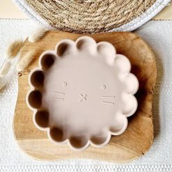 Rammelaartje Assiette Silicone Lion Ventouse Sable - Rammelaartje Id Es Cadeaux De Naissance