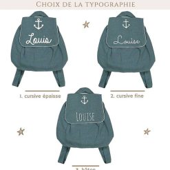 Oh la la Paris Sac Dos Personnalisable Bleu Canard Cadeaux De Naissance Personnalis S