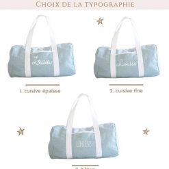 Oh la la Paris Sac Week-End Personnalisable Menthe - Oh La La Paris Cadeaux De Naissance Personnalis S