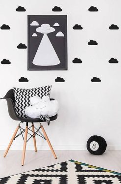 Pöm le Bonhomme Stickers Muraux Nuages Noir P M Le Bonhomme Stickers Muraux